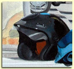 Detaill of Lovers in Santa Croce - an original oil painting by Matthew Bates