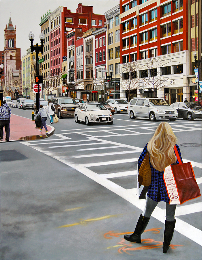 "Copley Square" an original oil painting by Matthew Holden Bates