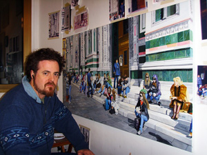 Matthew Bates in the studio
