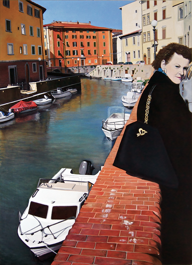 "Manola in Livorno" an original oil painting by Matthew Holden Bates