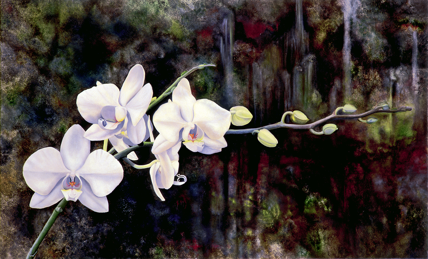 "Orchids" an original oil painting by Matthew Holoden Bates