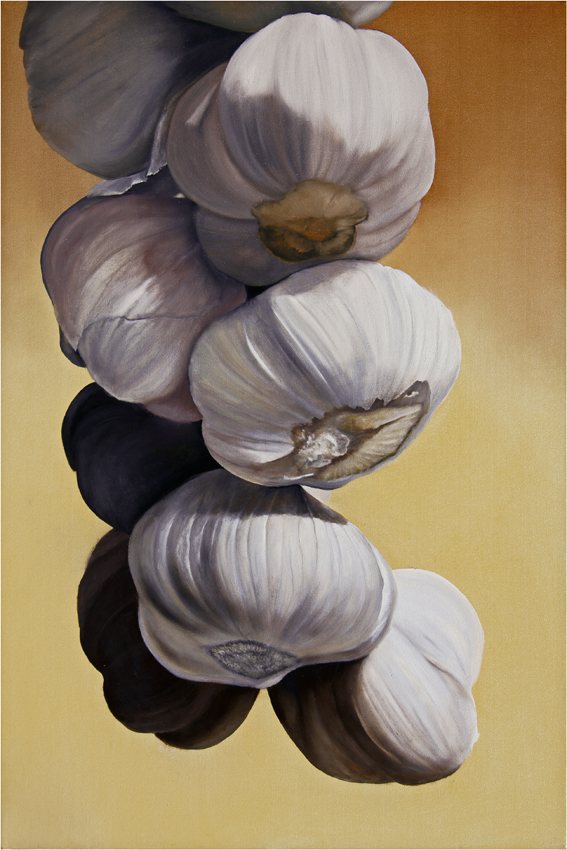 "Garlic Still Life" an original oil painting by Matthew Holden Bates