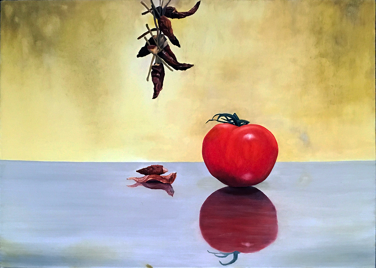 "Tomato Still Life" an original oil painting by Matthew Holden Bates
