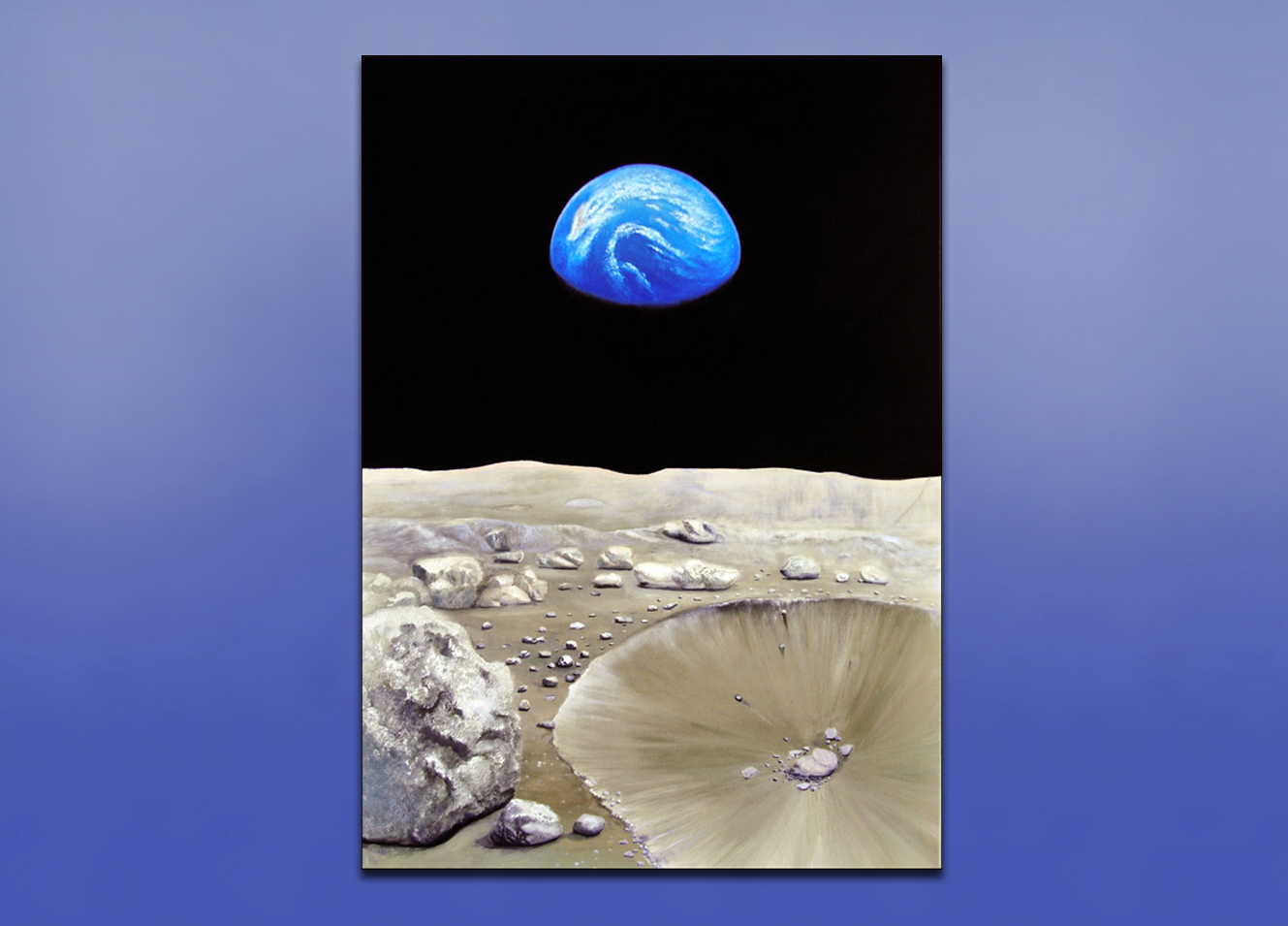 Earthrise - an original oil painting by Matthew Bates