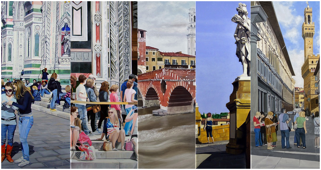 Cityscape paintings by Matthew Holden Bates