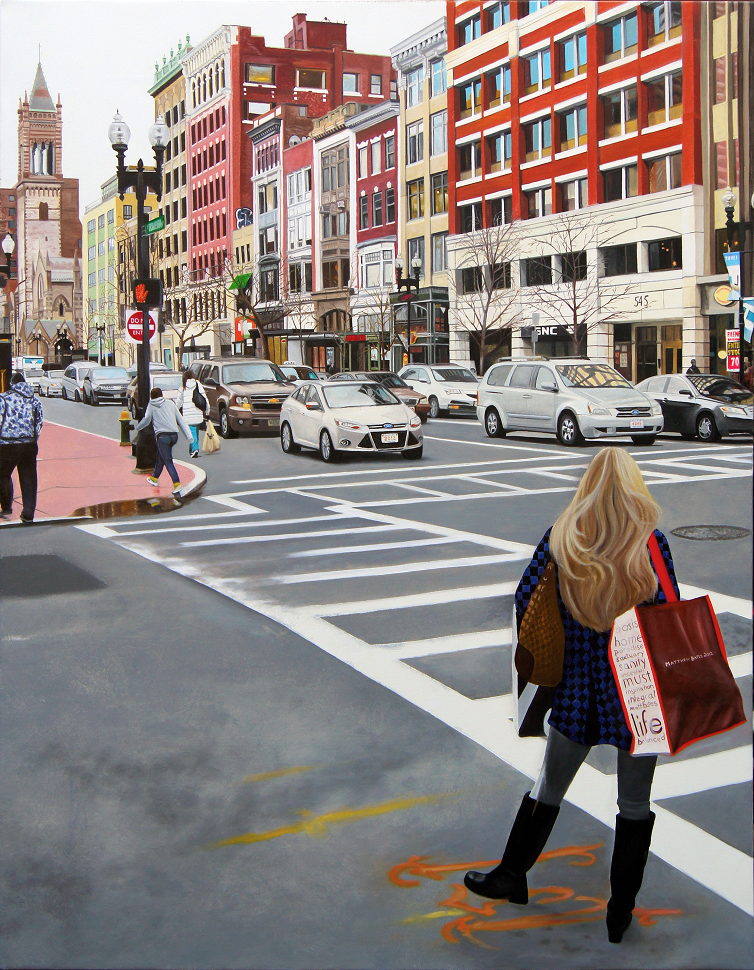 Copley Square painting by Matthew Holden Bates