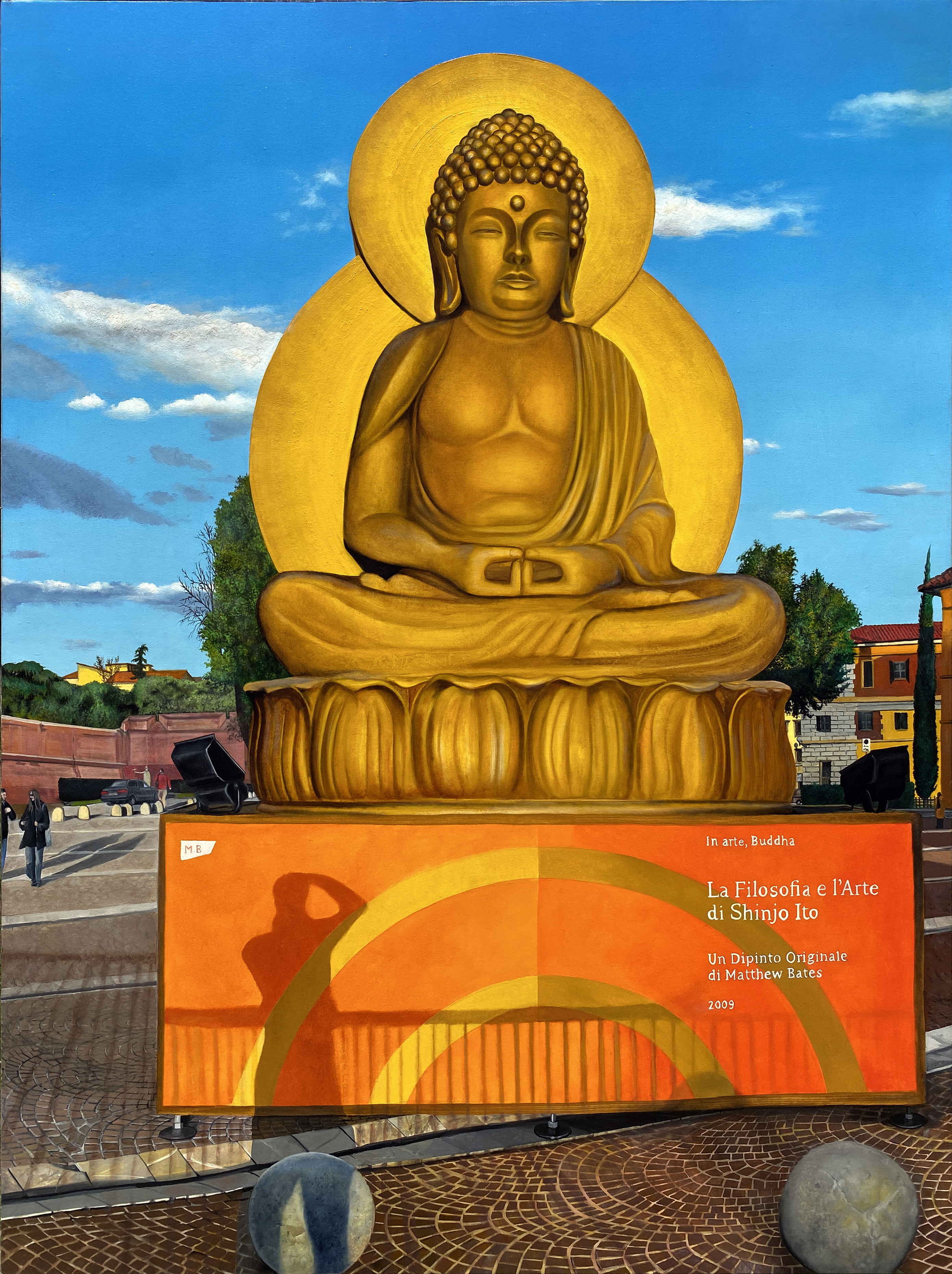 In Arte, Buddha oil painting by Matthew Holden Bates