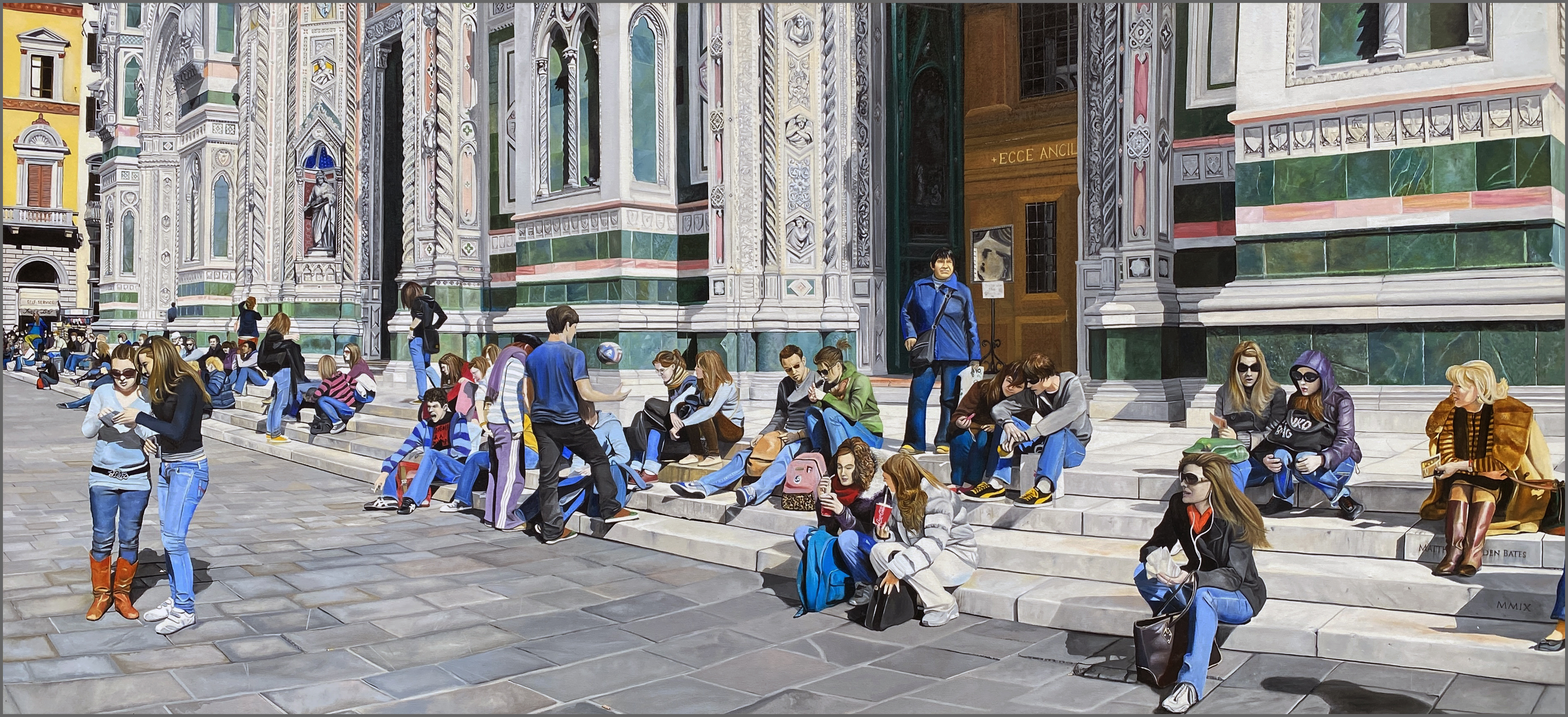 Piazza del Duomo oil painting by Matthew Holden Bates
