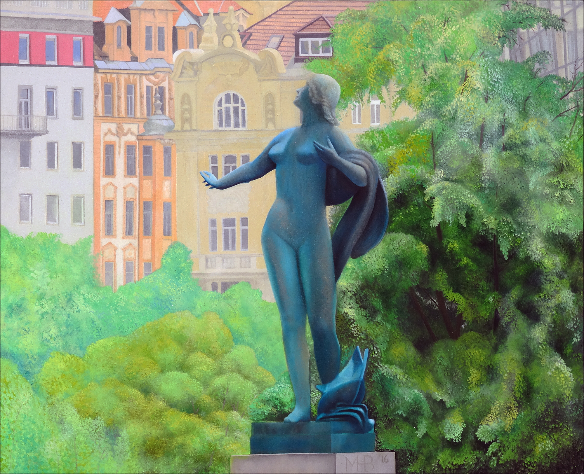 Prague, oil painting on canvas by Matthew Holden Bates