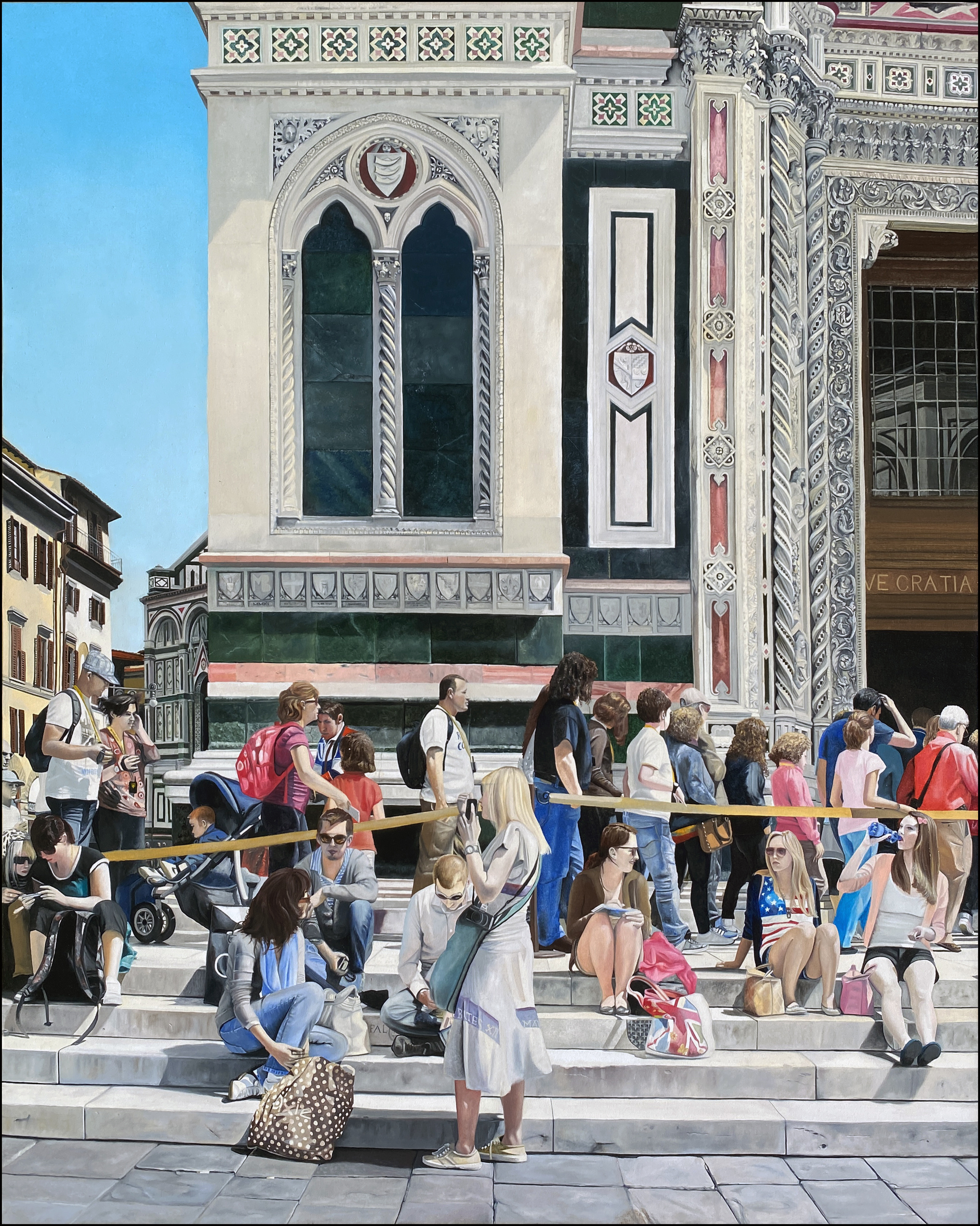 Sitting on the Steps of the Duomo oil painting by Matthew Holden Bates