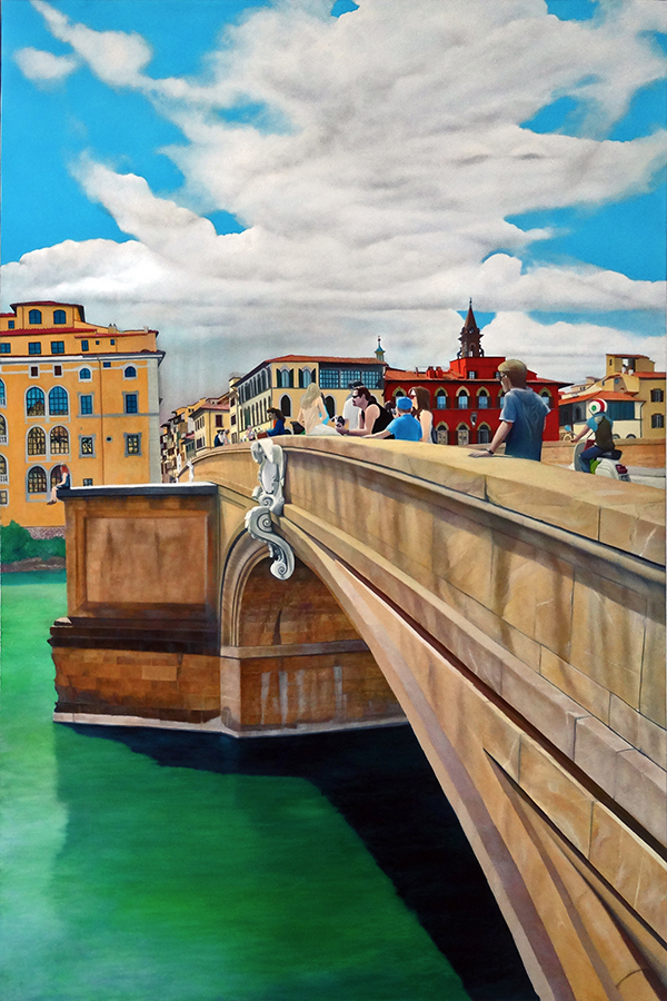 "Ponte Santa Trinita" an original oil painting by Matthew Holden Bates