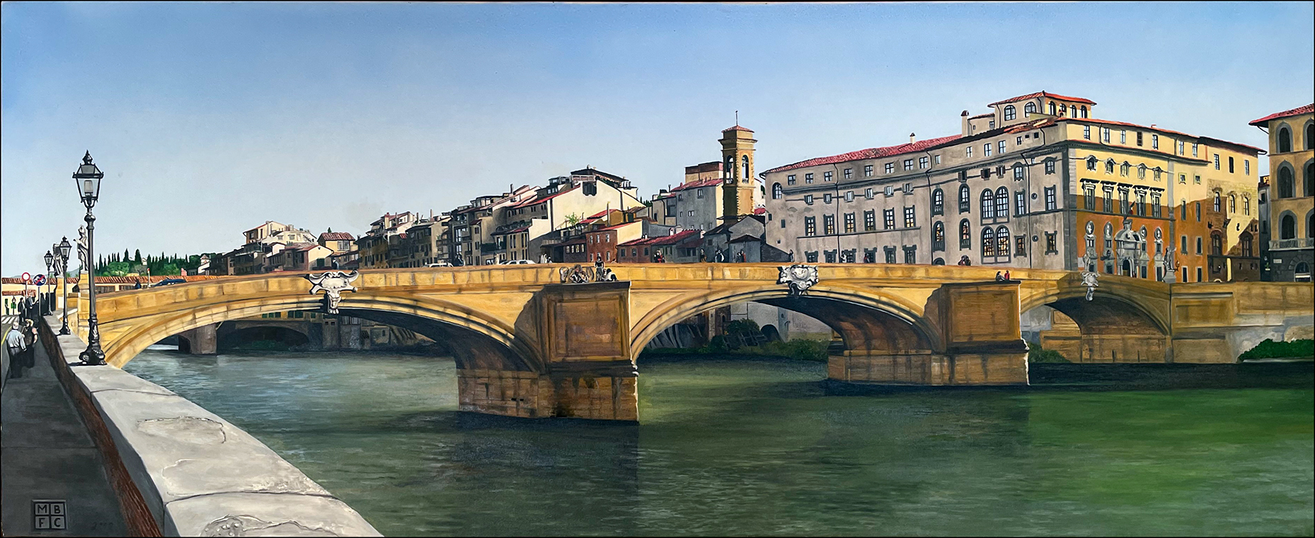 "Santa Trinita Bridge" an original oil painting by Matthew Holden Bates