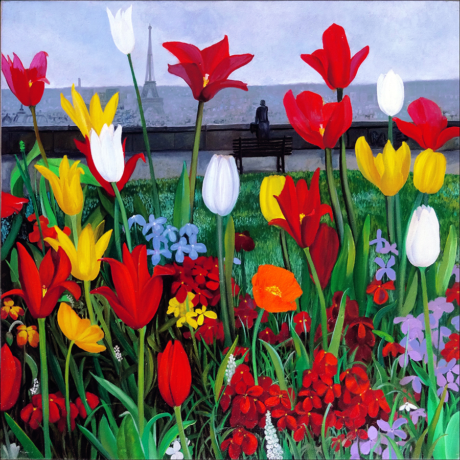 "Paris Garden" an original oil painting by Matthew Holden Bates
