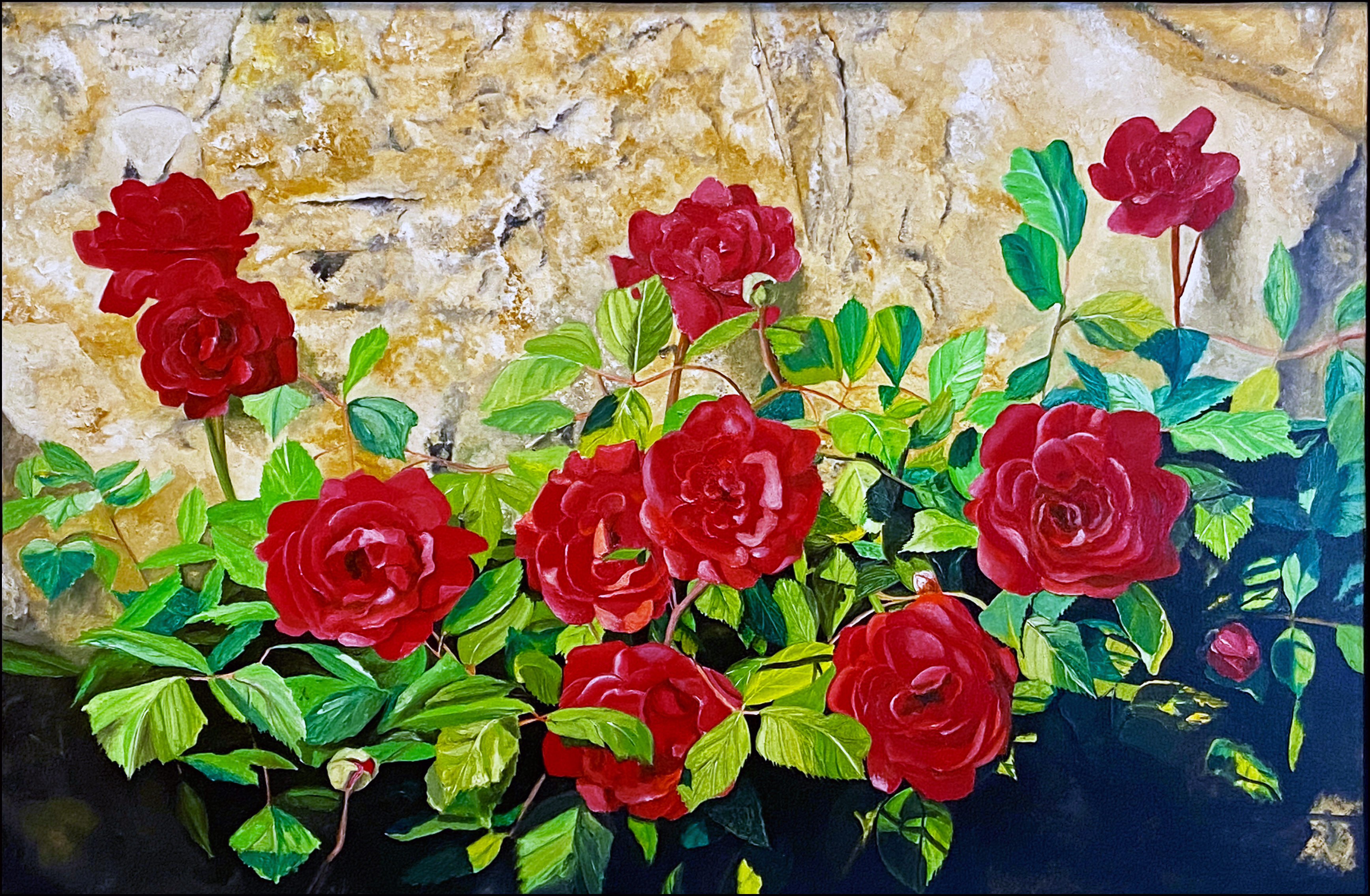 Red Roses oil painting by Matthew Holden Bates