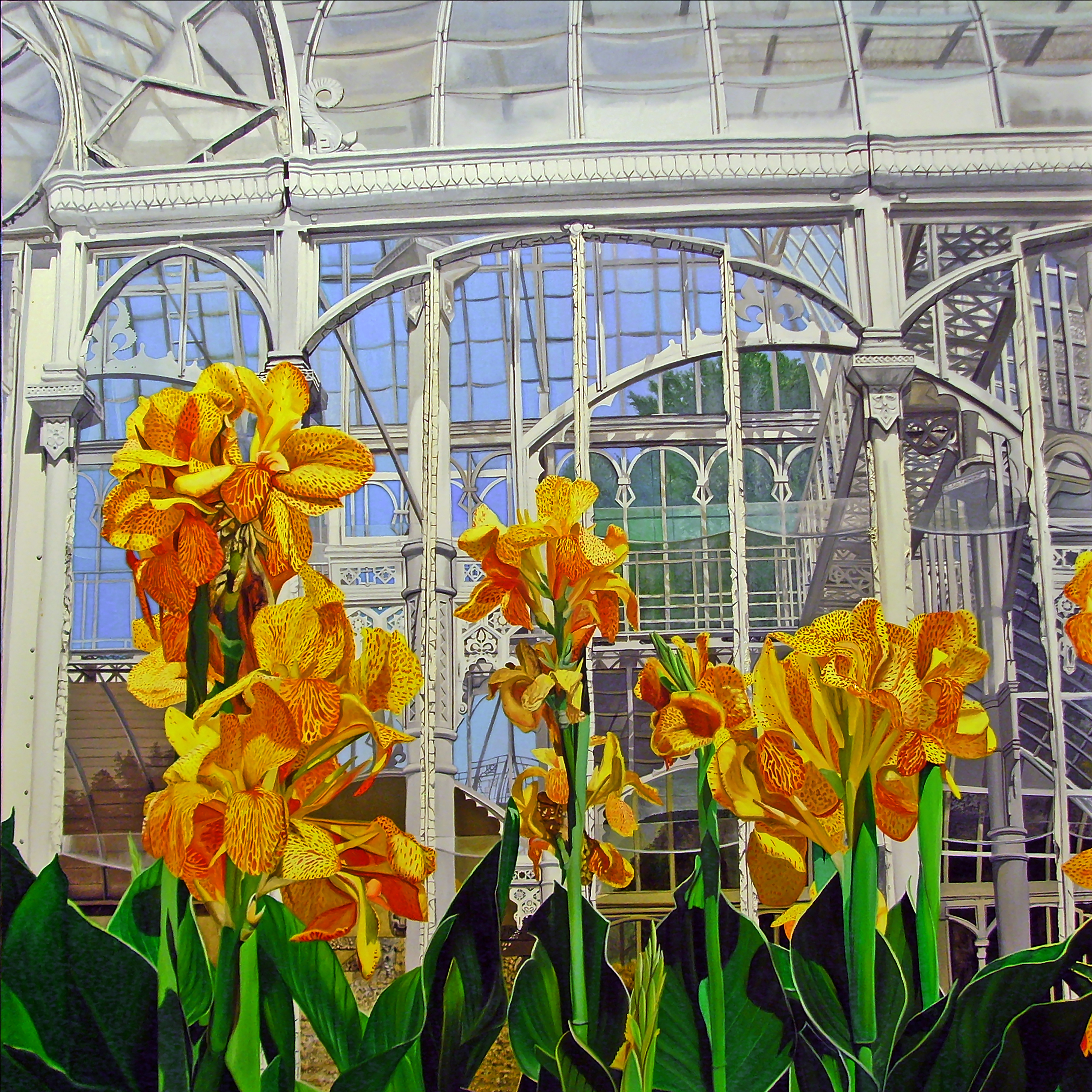 Victorian Greenhouse oil painting by Matthew Holden Bates