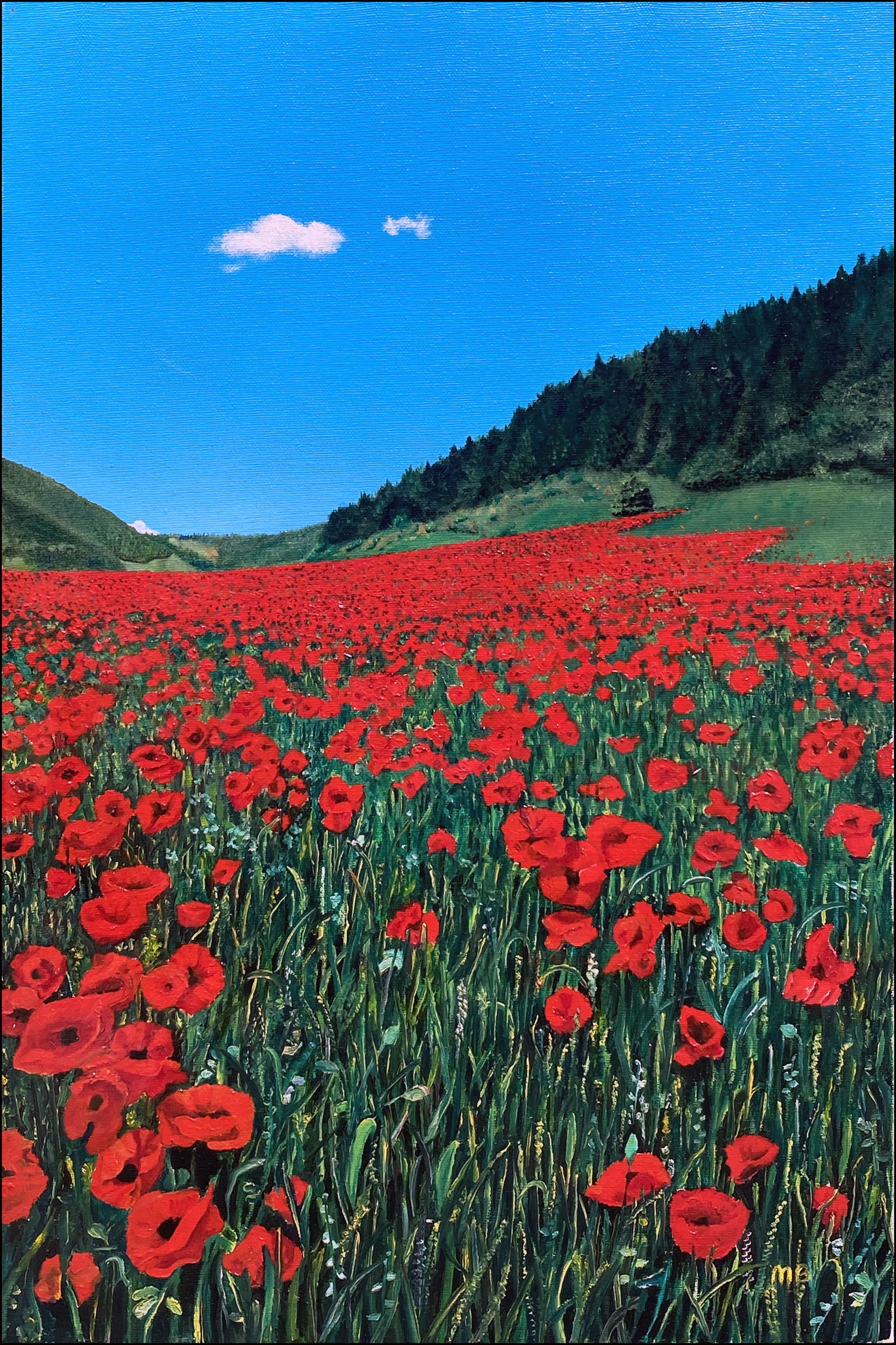 Poppies oil painting by Matthew Holden Bates