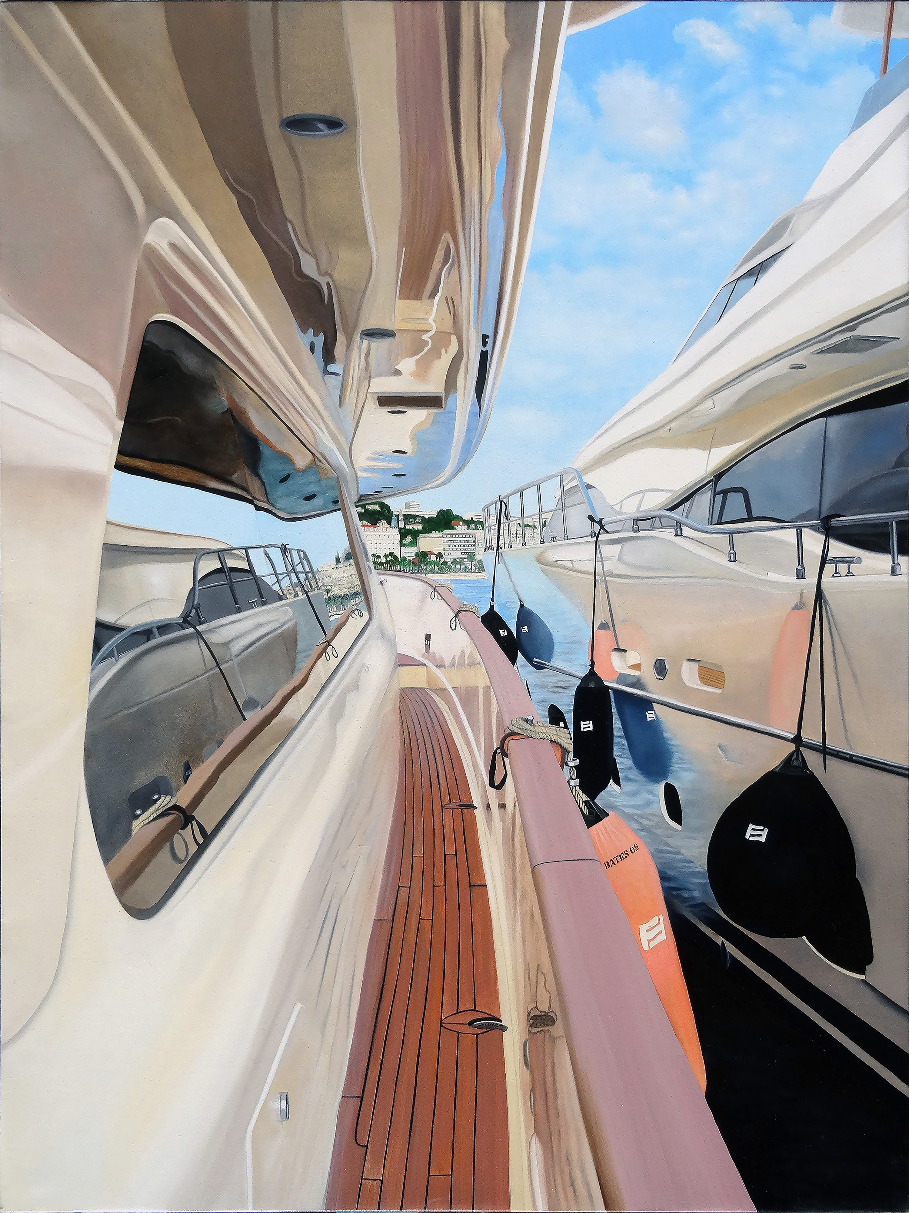 Cannes Reflections oil painting by Matthew Holden Bates