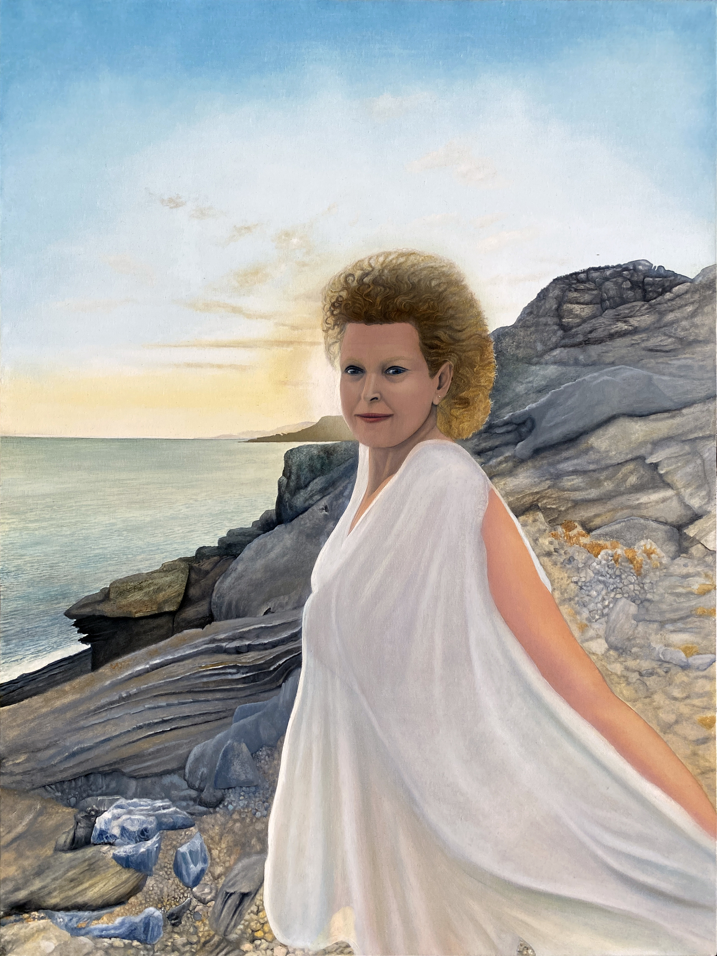 Manola in Elba oil painting by Matthew Holden Bates