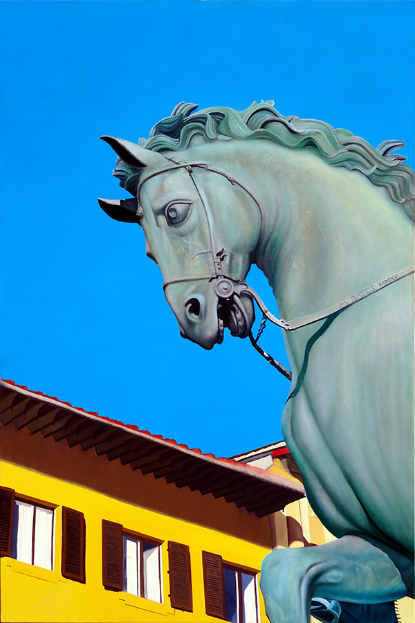 "il Cavallo di Cosimo" an original oil painting by Matthew Holden Bates