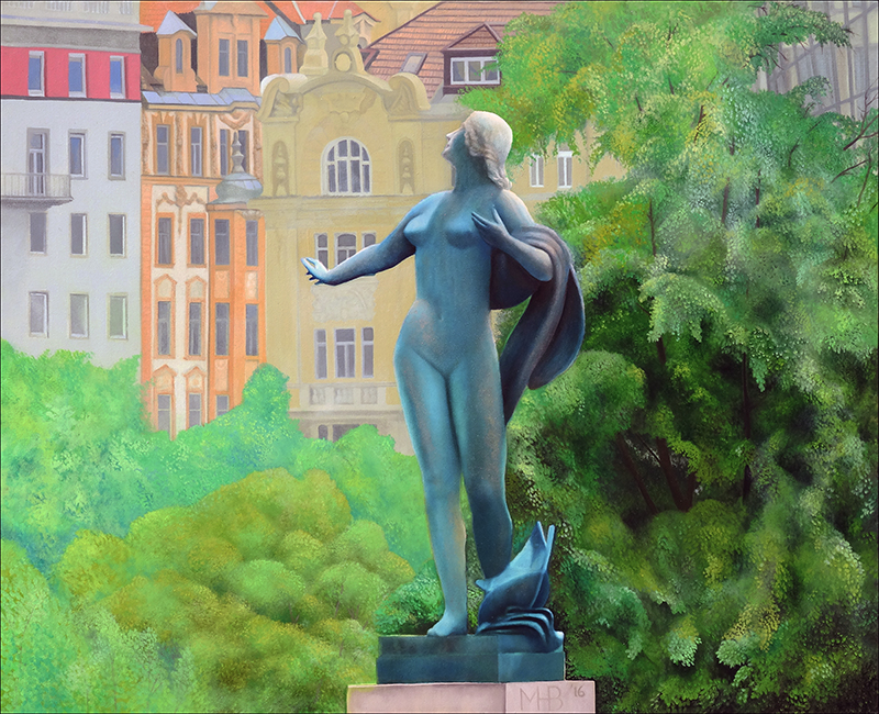 Prague oil painting by Matthew Holden Bates