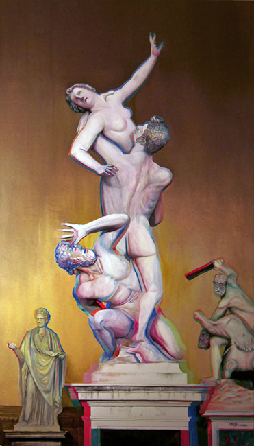 Il Ratto delle Sabine 3D oil painting by Matthew Holden Bates