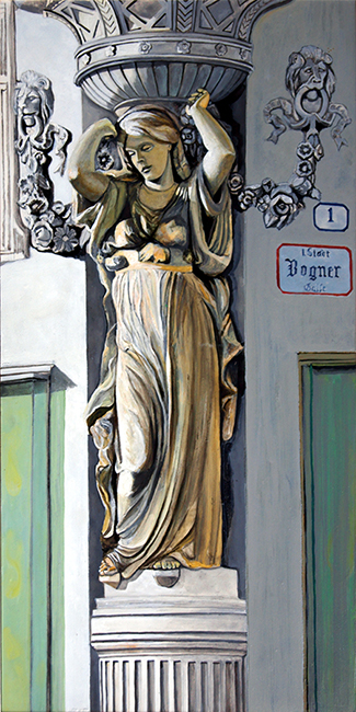 Vienna acrylic painting by Matthew Holden Bates