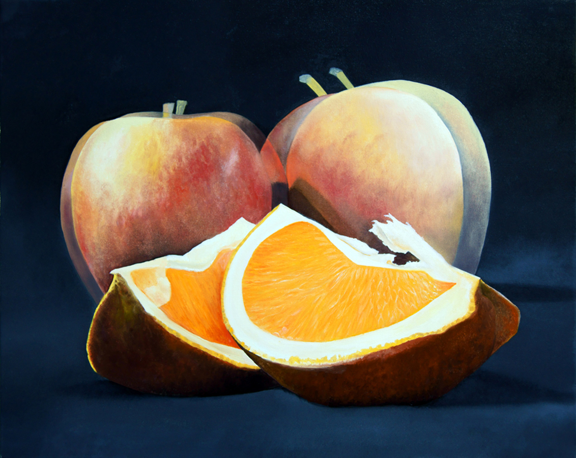 "Apples and Oranges" an original oil painting by Matthew Holden Bates