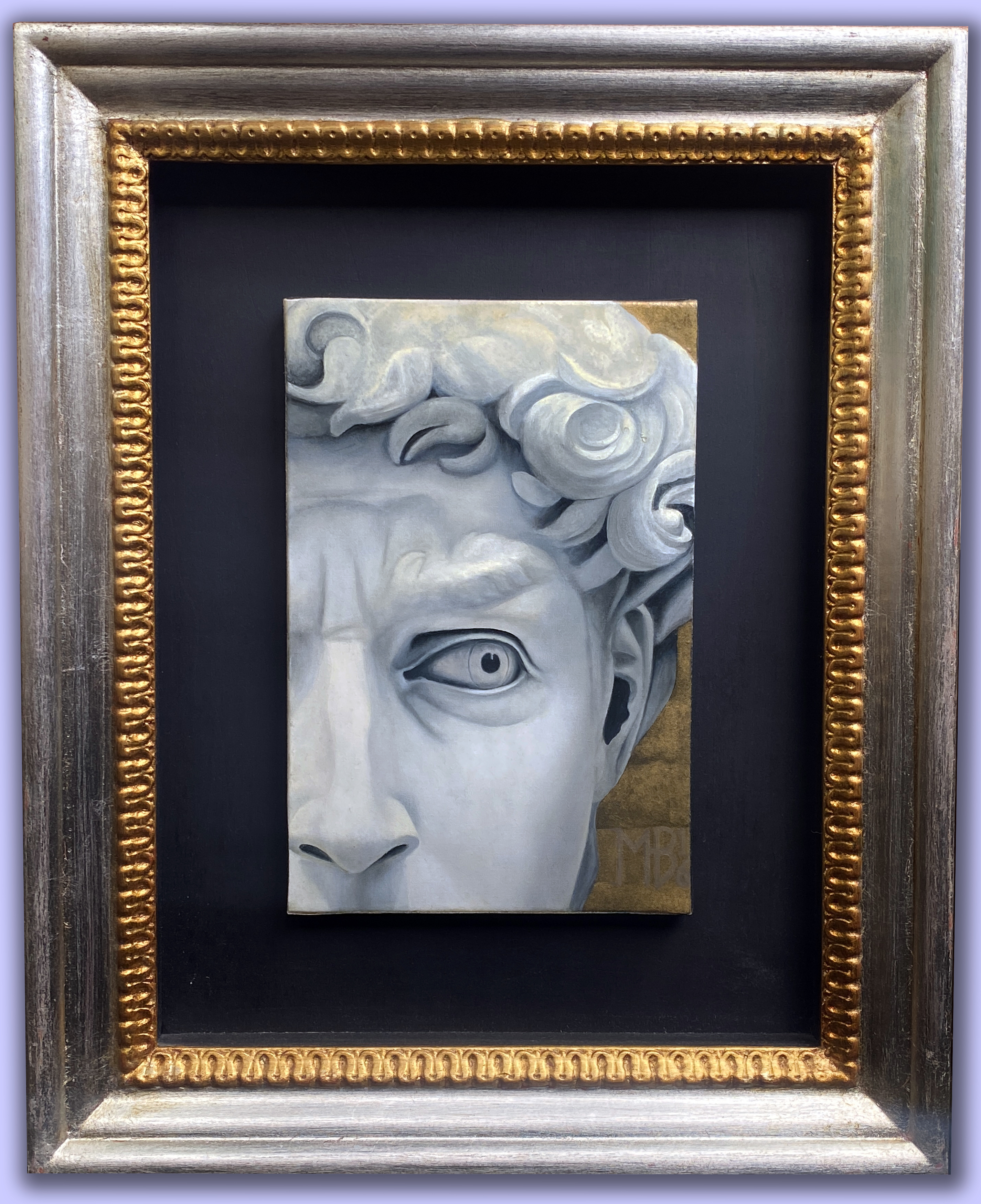 Michelangelo's David painting by Matthew Holden Bates
