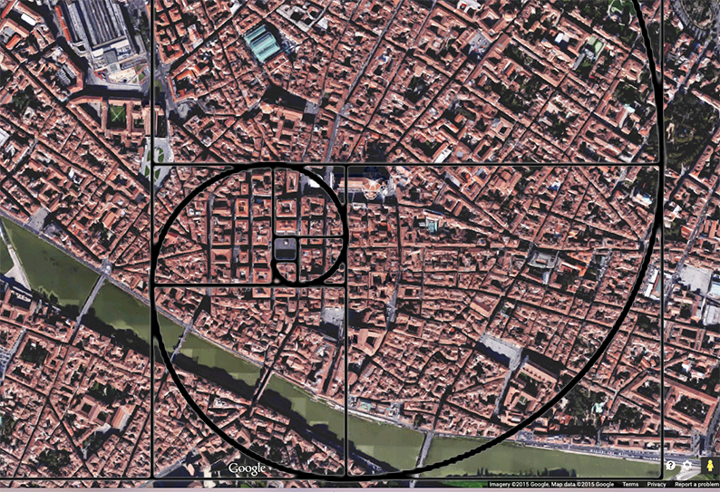 Fibonacci grid over Florence